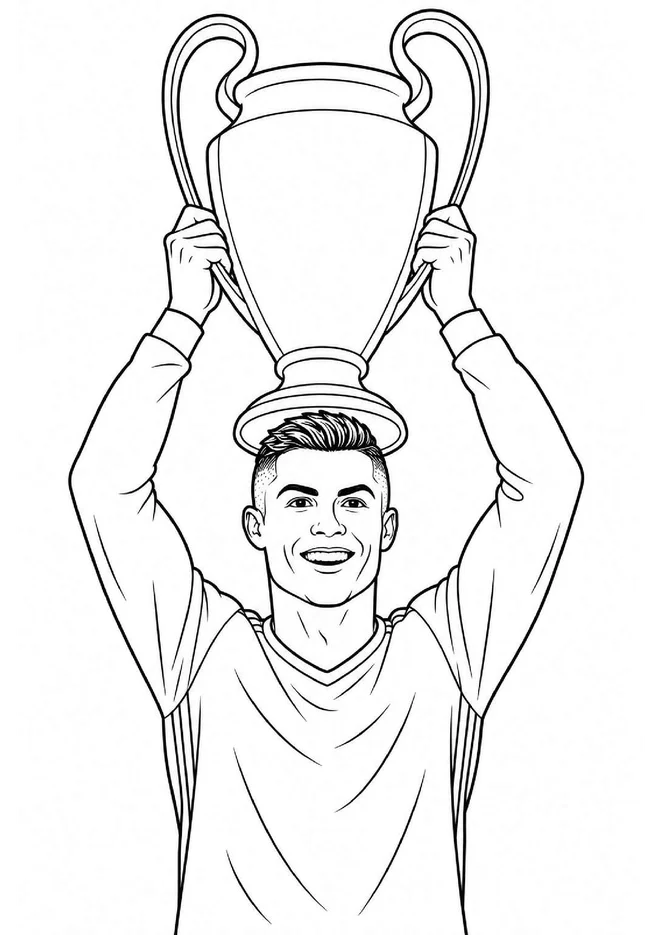 Desenhos do Cristiano Ronaldo para Imprimir e Colorir para imprimir e colorir - imagem 2